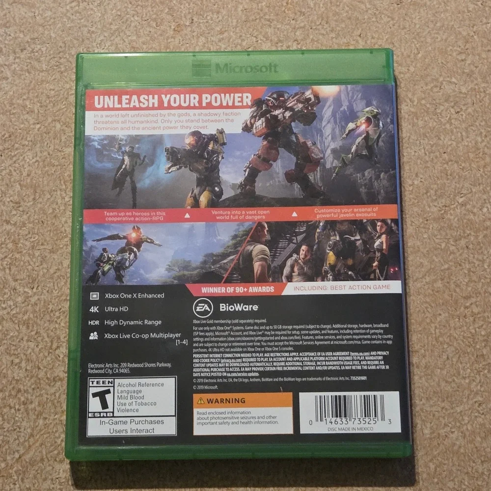 Electronic Arts anthem xbox